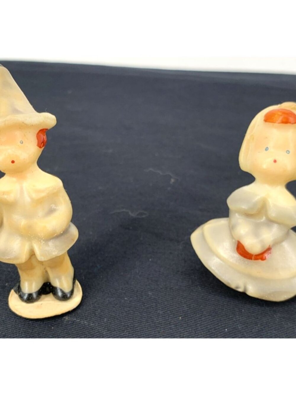 Tavern Thanksgiving Candles Pilgrim Boy & Girls Unburned Lot of 2 Socony